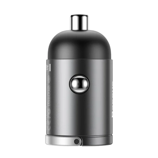 Зарядно за кола тип C, бързо зареждане, 30 W - Baseus Tiny Star Mini (C00035000817-Z2/VCHX-B0G) - Космическо сиво