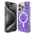 Калъф за iPhone 15 Pro - Sparkly Glitter MagSafe - Лилав