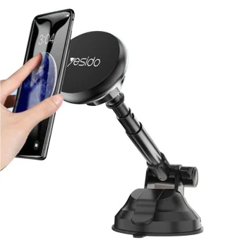 Автоматичен магнитен държач за телефон - Yesido Extendable Arm (C41) - черен