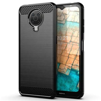 Калъф за Nokia G10 - Carbon Silicone - Черен
