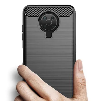 Калъф за Nokia G10 - Carbon Silicone - Черен