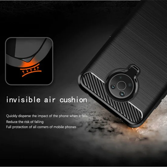 Калъф за Nokia G10 - Carbon Silicone - Черен