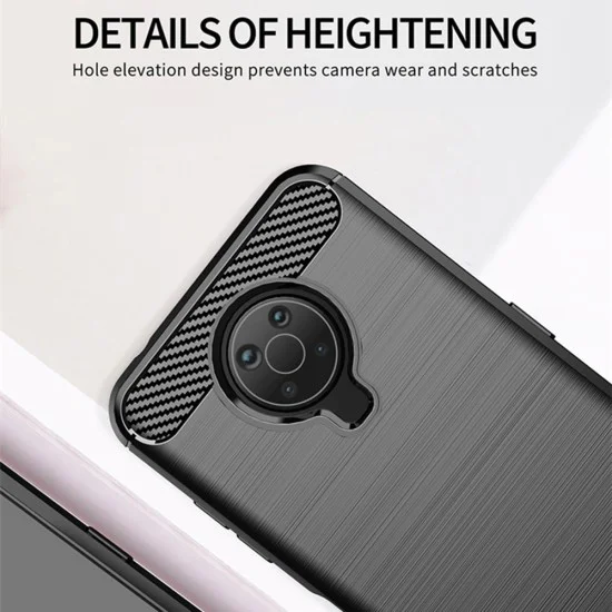 Калъф за Nokia G10 - Carbon Silicone - Черен