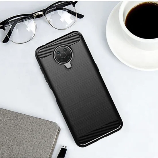 Калъф за Nokia G10 - Carbon Silicone - Черен