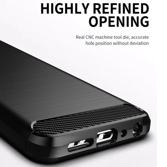 Калъф за Nokia X10 / X20 - Carbon Silicone - Черен
