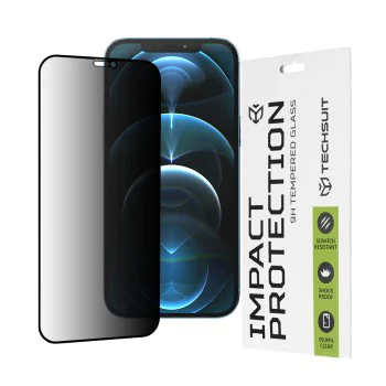 Протектор за iPhone 12 Pro Max - 111D Privacy Full Glue - черен