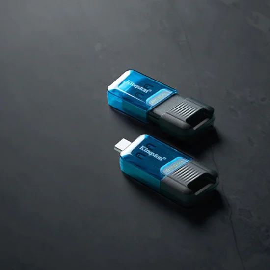 Memory Stick 128GB - Kingston DT80M (DT80M/128GB) - черен и син