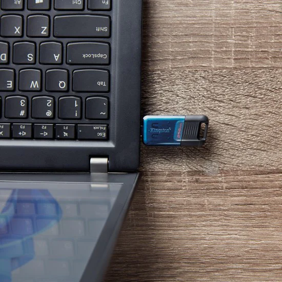 Memory Stick 128GB - Kingston DT80M (DT80M/128GB) - черен и син