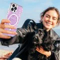 Калъф за iPhone 16 Plus - Sparkly Glitter MagSafe - Лилав