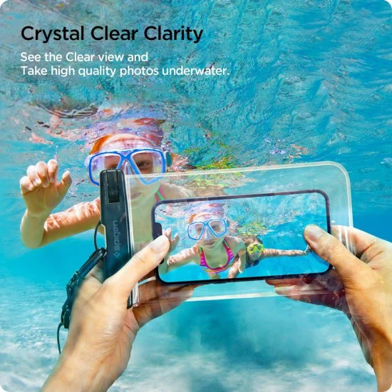 Универсален калъф за телефон (комплект от 2) - Spigen Waterproof Case A601 - Прозрачен