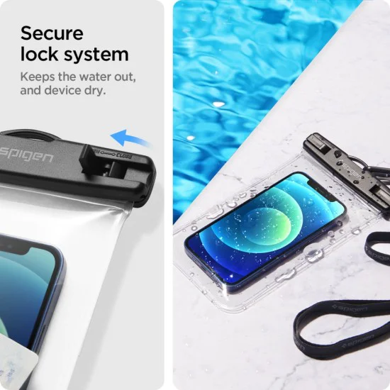 Универсален калъф за телефон (комплект от 2) - Spigen Waterproof Case A601 - Прозрачен