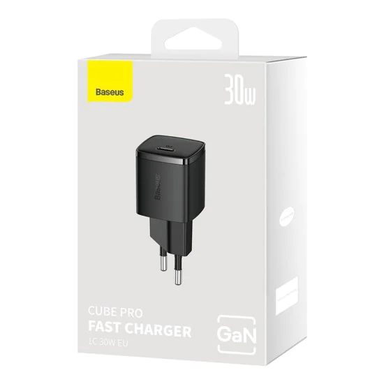 Char charger EU Type-C, 30W - Baseus Cube Pro (CCXF000301) - Черен