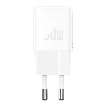 Char charger EU Type-C, 30W - Baseus Cube Pro (CCXF000302) - Бял