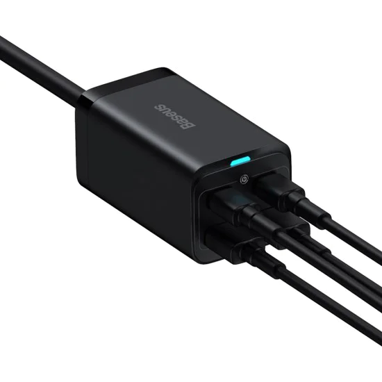 Зарядно устройство 4в1, 100W + Type-C кабел - Baseus GaN3 Pro (CCGP000101) - черно