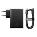 3в1 EU зарядно устройство, 160 W, кабел Type-C - Baseus GaN5 Pro Digital (P10110825113113-00) - черно