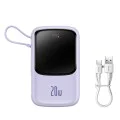 Външна батерия 2x Lightning, Type-C, USB, 20000mAh, 20W - Baseus Qpow Pro (PPQD030005) - лилав