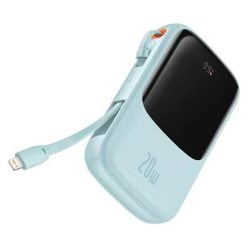 Външна батерия 2x Lightning, Type-C, USB, 20000mAh, 20W - Baseus Qpow Pro (PPQD030003) - Син