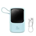 Външна батерия 2x Lightning, Type-C, USB, 20000mAh, 20W - Baseus Qpow Pro (PPQD030003) - Син