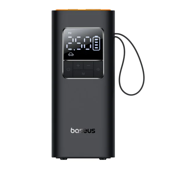Електрическа помпа с дисплей, кабел, 4000 mAh - Baseus Super Mini Pro (C11159300111-00) - Черен