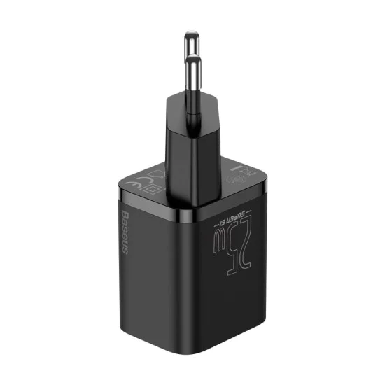 Зарядно устройство Priza, USB-C, 25W - Baseus Super Si 1C (CCSP020101) - черно