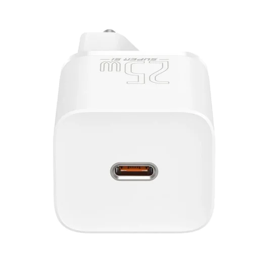 Зарядно устройство Priza, USB-C, 25W - Baseus Super Si 1C (CCSP020102) - Бяло