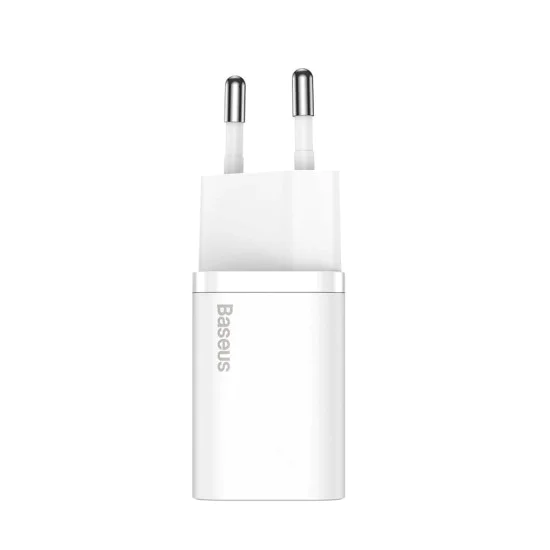 Зарядно устройство Priza, USB-C, 25W - Baseus Super Si 1C (CCSP020102) - Бяло