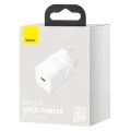 Зарядно устройство Priza, USB-C, 25W - Baseus Super Si 1C (CCSP020102) - Бяло