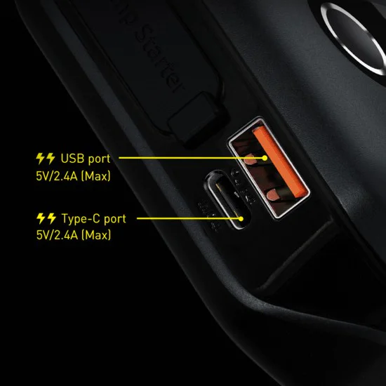 Auto Starter 2in1, 10000mAh, 1000A - Baseus Super Energy Air (C00245501113-00) - Cluster Black