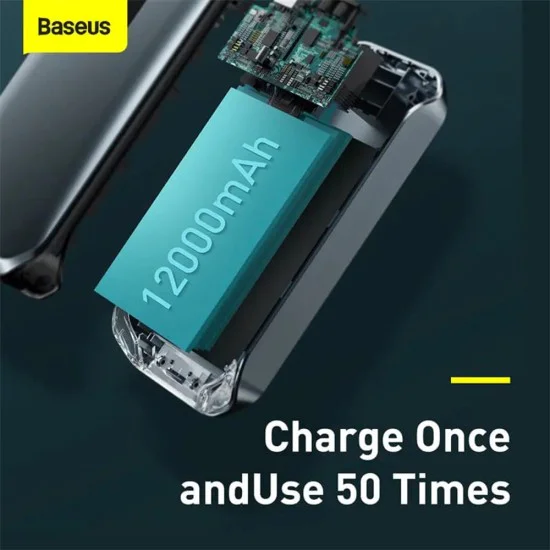 Автомобилен стартер 1000A, 12000mAh - Baseus Super Energy (C00245800U03-Z1) - Dark Space Black