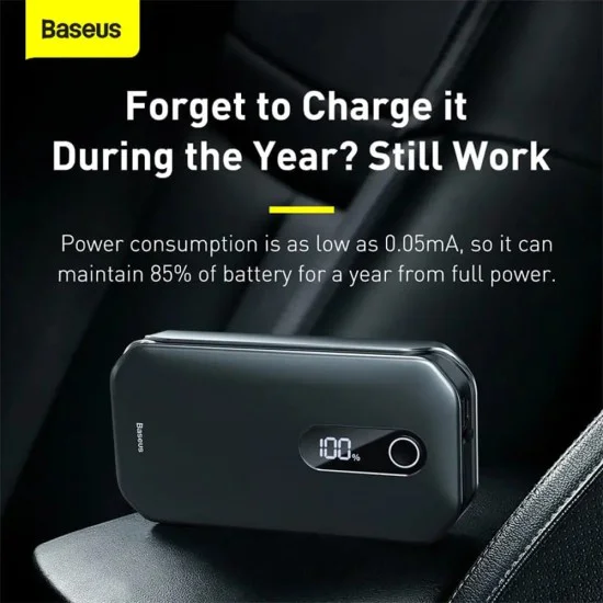 Автомобилен стартер 1000A, 12000mAh - Baseus Super Energy (C00245800U03-Z1) - Dark Space Black
