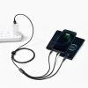 Baseus - Кабел за данни Tugsten Gold 3в1 (CAMLTWJ-01) - USB към Type-C, Lightning, Micro-USB 3.5A, 1.5м - Черен