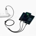 Baseus - Кабел за данни Tugsten Gold 3в1 (CAMLTWJ-01) - USB към Type-C, Lightning, Micro-USB 3.5A, 1.5м - Черен