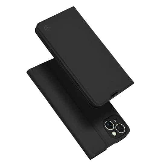 Калъф за iPhone 15 Plus - Magskin Book - Черен