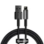 Baseus - Кабел за данни Tugsten Gold (CALWJ-01) - USB към Lightning, 2.4A, 1m - Черен