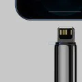 Baseus - Кабел за данни Tugsten Gold (CALWJ-01) - USB към Lightning, 2.4A, 1m - Черен