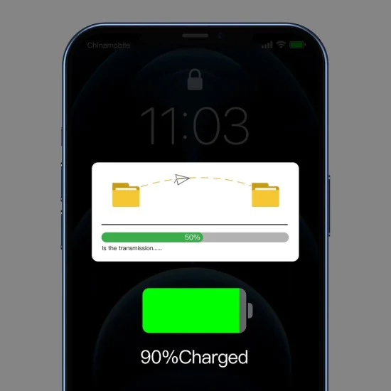 Baseus - Кабел за данни Tugsten Gold (CALWJ-01) - USB към Lightning, 2.4A, 1m - Черен