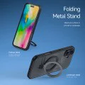 Калъф за iPhone 16 Plus - Dux Ducis Aimo MagSafe Magnetic Stand - Черен