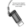 Lightning to Micro-USB 480Mbps OTG адаптер - Yesido (GS05) - черен