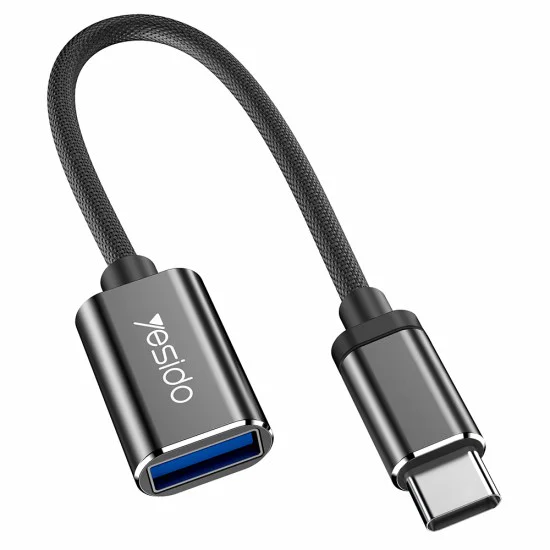 Преходен кабел Type-C към USB 2.0, OTG - Yesido (GS01) - Черен