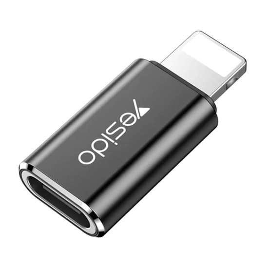 Lightning to Type-C 480Mbps OTG адаптер - Yesido (GS03) - черен