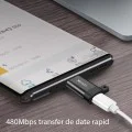 Micro-USB към Type-C 480Mbps OTG адаптер - Yesido (GS04) - черен