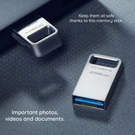 Memory Stick 256GB - Kingston Micro G2 (DTMC3G2/256GB) - Сребрист