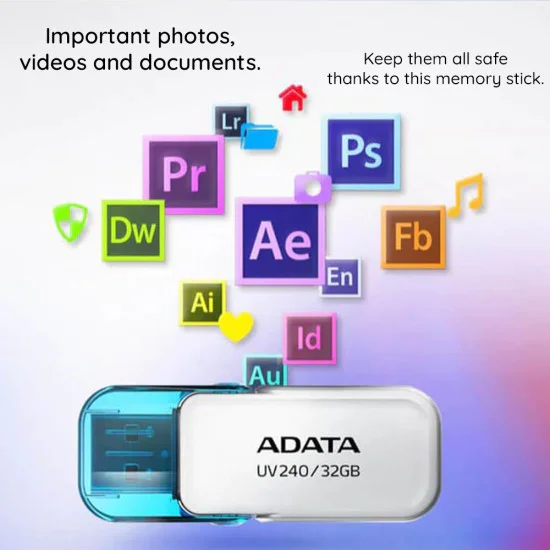 Memory Stick 64GB - Adata UV240 (AUV240-64G-RBK) - Black