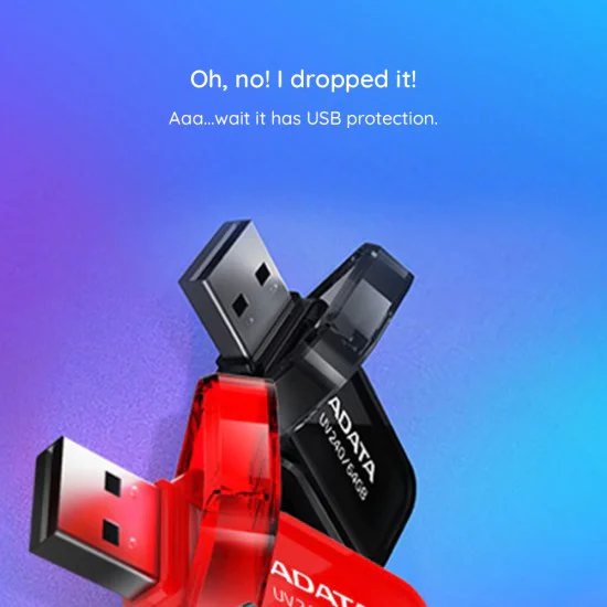 Memory Stick 64GB - Adata UV240 (AUV240-64G-RBK) - Black