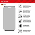 Протектор за iPhone 16 Plus - Displex Real Glass Privacy Full Cover - черен