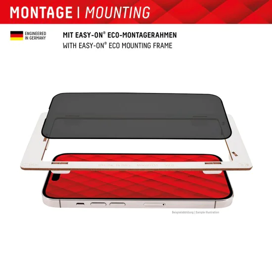 Протектор за iPhone 16 Plus - Displex Real Glass Privacy Full Cover - черен
