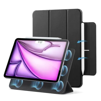 Калъф за iPad Air 13 (2024) - ESR Rebound Magnetic - черен