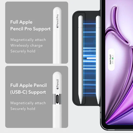 Калъф за iPad Air 13 (2024) - ESR Rebound Magnetic - черен