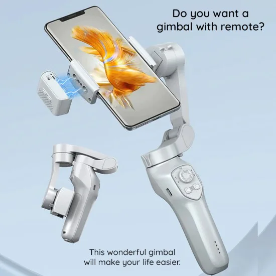Телефон Gimbal с начален режим, функция Beauty, сгъваем - (L7C Pro) - сив