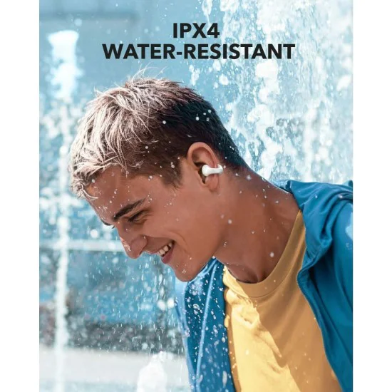 Bluetooth 5.3 безжични слушалки, Open-Ear, IPX4, намаляване на шума, микрофон - Anker SoundCore C30i (A3330G21) - бял